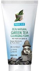 Пенка для умывания Jeju Natural Cleansing Foam, зеленый чай Welcos